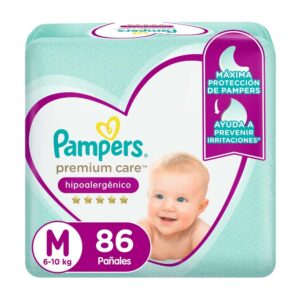 PAMPERS PREMIUM CARE HIPOALERGÉNICO T/M 86UN