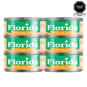 Filete de Atún FLORIDA en Aceite Vegetal Lata 140g x6u
