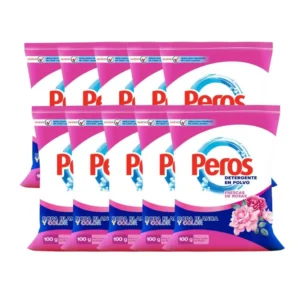 Detergente en Polvo PEROS Floral Bolsa 100g x10u