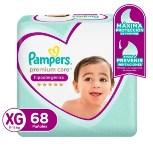 PAMPERS PREMIUM CARE HIPOALERGÉNICO T/XG 68UN