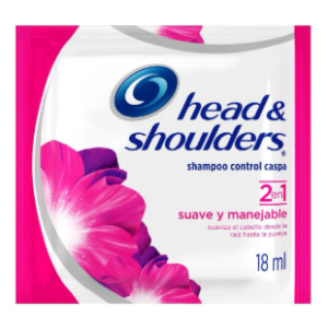 SHAMPOO H&S SUAVE/MANEJABLE 2EN1 18ML/12U/25TR