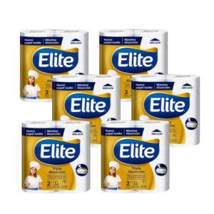 PAPEL TOALLA ELITE TRIPLE ABSORCIÓN 2X6