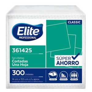 SERVILLETA ELITE CORTADA 300UND (1-18)