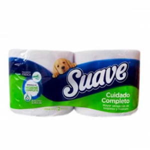 PAPEL HIGIENICO SUAVE VERDE 2 ROLLOS