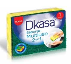 ESPONJA MULTIUSO DKASA 2en1 X 12UN