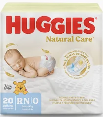 HUGGIES NATURAL CARE RN x 20UN(1-8)