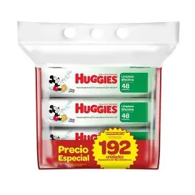 TOALLITAS HUM HUGGIES (4PACK-48U) 192UN(1-6)