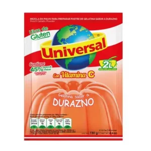 GELATINA UNIVERSAL DURAZNO 130G(1-24)