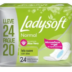 LADYSOFT TOALLAS HIGIÉNICAS NORMAL C/ALAS 10x24