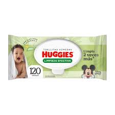 TOALLITAS HUM HUGGIES LIM/EFEC x 120UN(1-12)