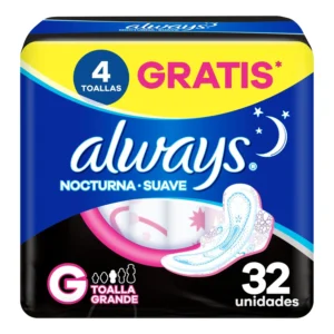 TOALLAS HIGIENICAS ALWAYS NOCTURNA 32UND